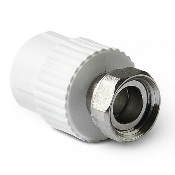 Муфта п/п с накидной гайкой 20 х 1/2" (150/30) (Valfex) БЕЛАЯ