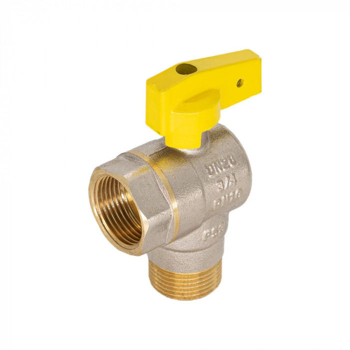 Кран шаровый угловой (ГАЗ) 3/4" Г/Ш