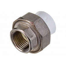 Муфта комбинированный разьем (американка) с внутр рез. п/п 20х3/4" (Valfex) БЕЛАЯ