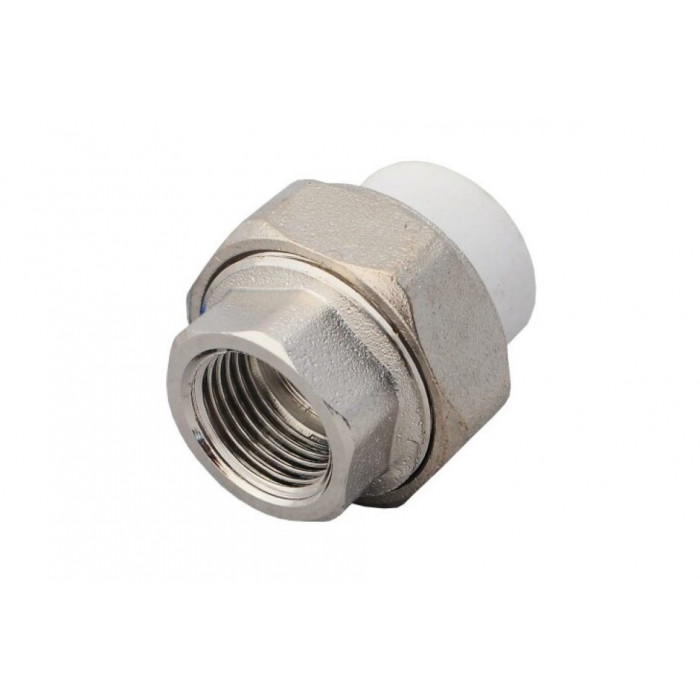 Муфта комбинированный разьем (американка) с внутр рез. п/п 40х1,1/4" (Valfex) БЕЛАЯ