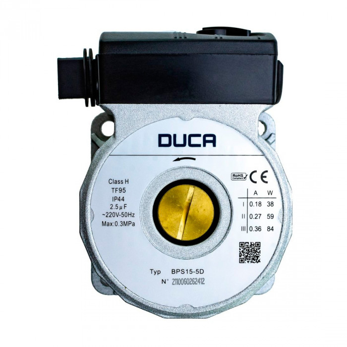 Голова насоса DUCA BPS15-5D 95 B (Grundfos 15-50) против часовой